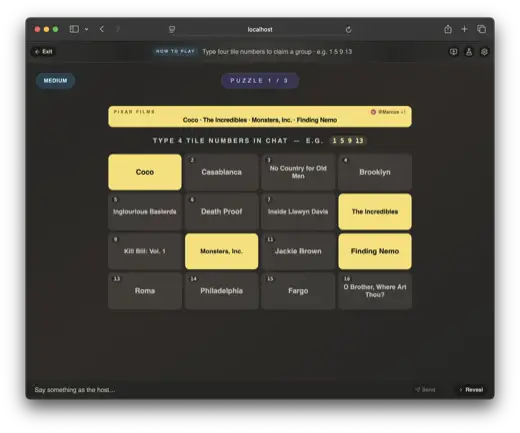 Quartets gameplay